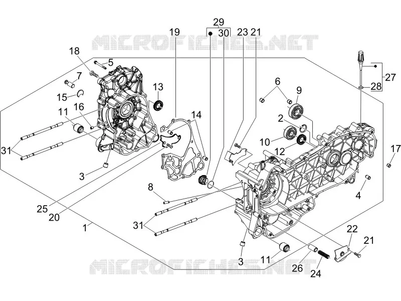 Carter PIAGGIO PIAGGIO-SCOOTER 400 X8 2007  X8 ie Euro 3