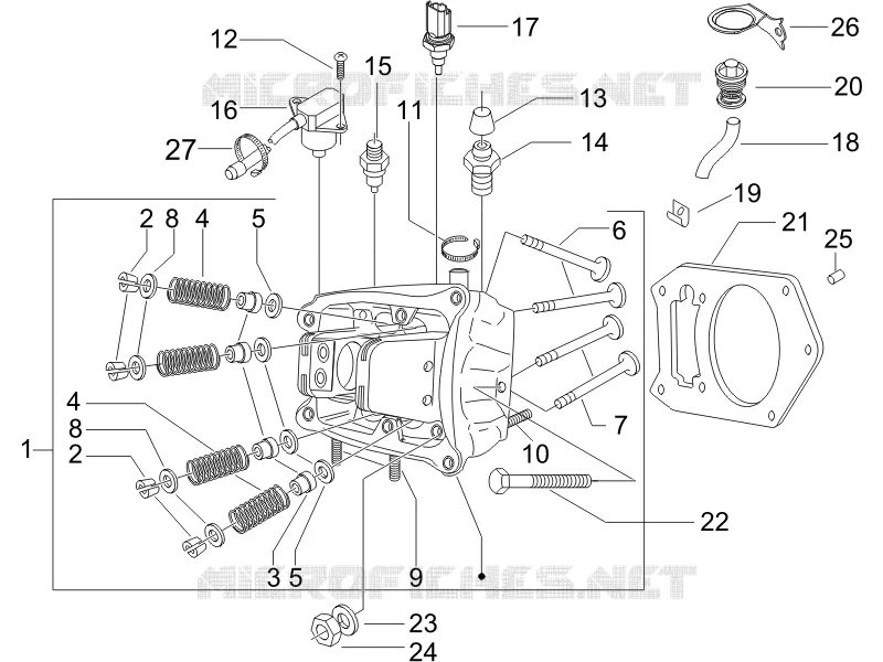 Ensemble culasse - Soupape PIAGGIO PIAGGIO-SCOOTER 500 X9 2006  X9 Evolution