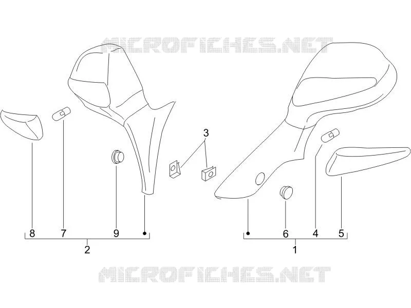 Rétroviseur/s PIAGGIO PIAGGIO-SCOOTER 500 X9 2006  X9 Evolution ABS