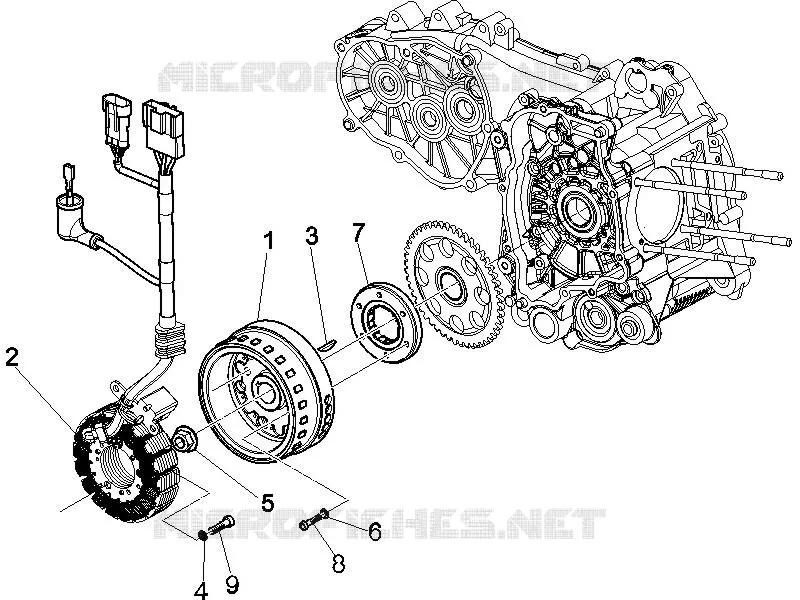 Volant magnetique PIAGGIO PIAGGIO-SCOOTER 500 X9 2006  X9 Evolution ABS