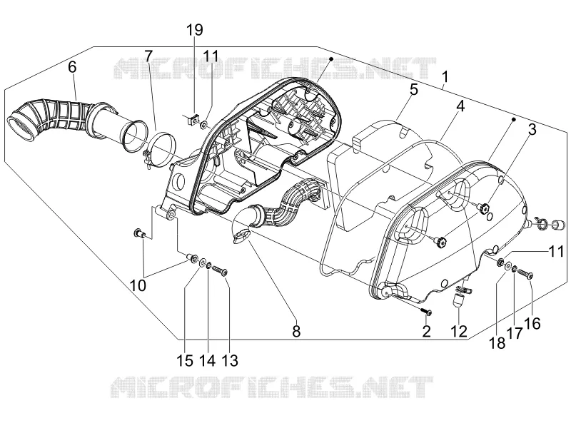 Filtre à air PIAGGIO PIAGGIO-SCOOTER 125 X-EVO 2007  X Evo Euro 3