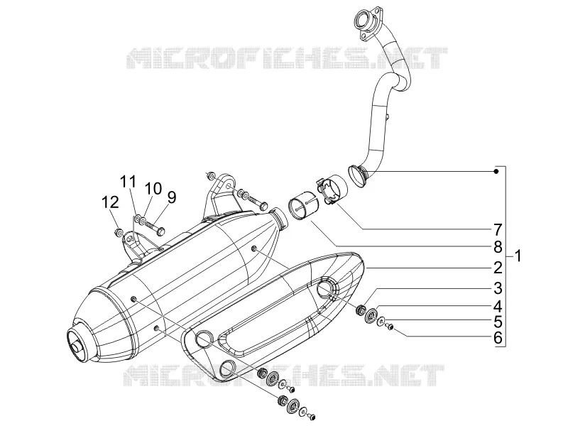 Silencieux PIAGGIO PIAGGIO-SCOOTER 125 X-EVO 2016  X Evo Euro 3