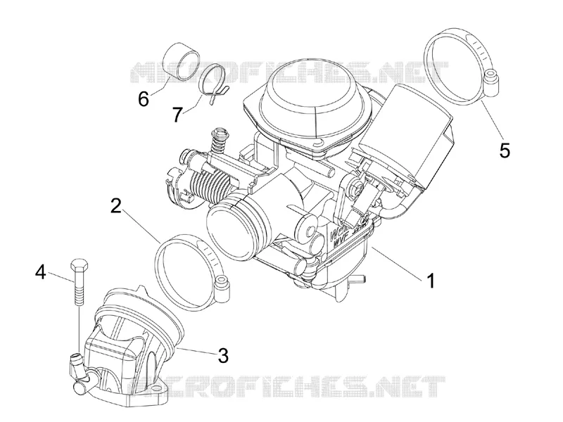 Carburateur complet - Raccord d admission PIAGGIO PIAGGIO-SCOOTER 125 X-EVO 2015  X Evo Euro 3