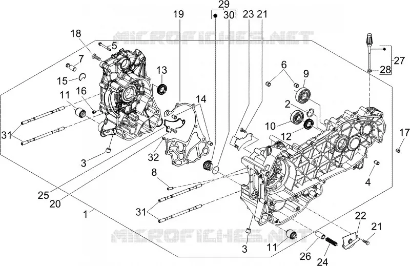 Carter moteur PIAGGIO PIAGGIO-SCOOTER 125 X-EVO 2012  X Evo Euro 3