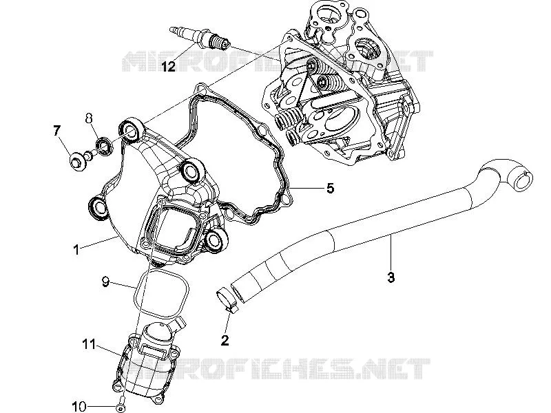 Couvre-culasse PIAGGIO PIAGGIO-SCOOTER 125 X-EVO 2011  X Evo Euro 3