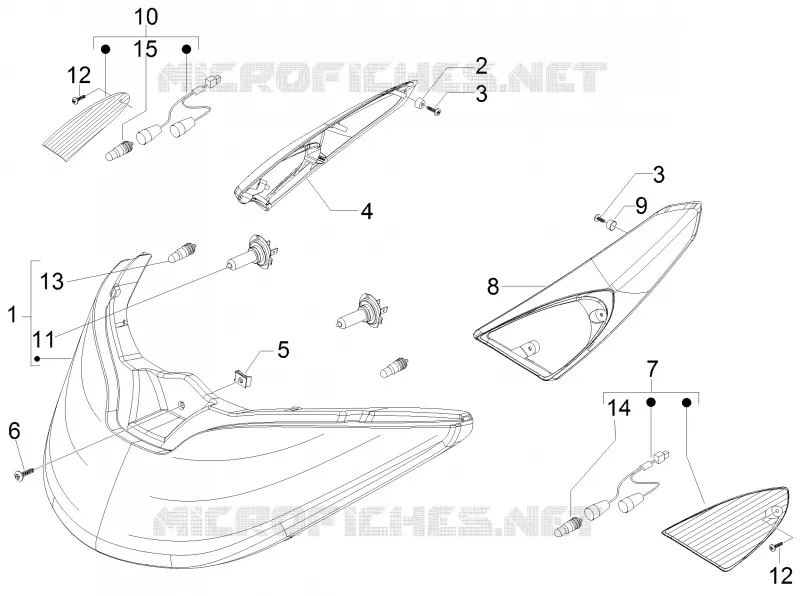 Eclairages avant - Clignotants PIAGGIO PIAGGIO-SCOOTER 125 X-EVO 2009  X Evo Euro 3
