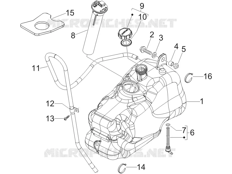Reservoir carburant PIAGGIO PIAGGIO-SCOOTER 125 X-EVO 2014  X Evo Euro 3