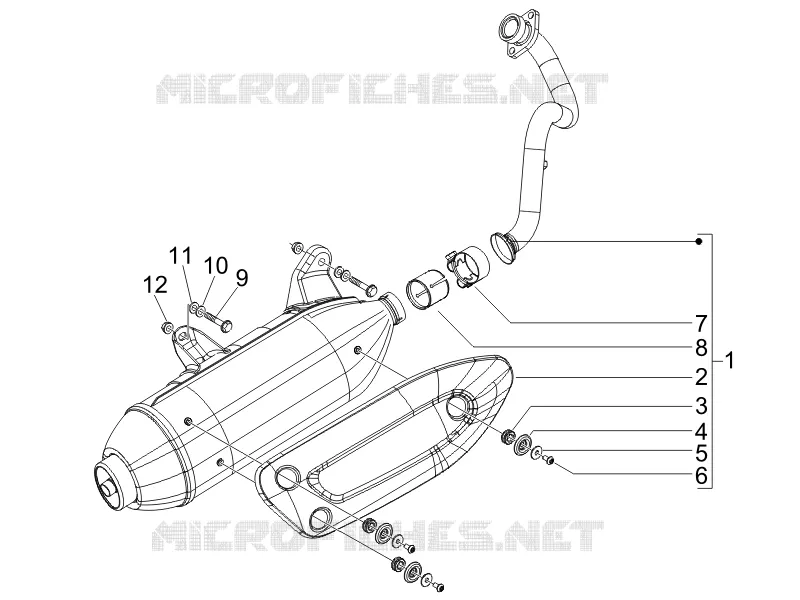Silencieux PIAGGIO PIAGGIO-SCOOTER 125 X-EVO 2010  X Evo Euro 3
