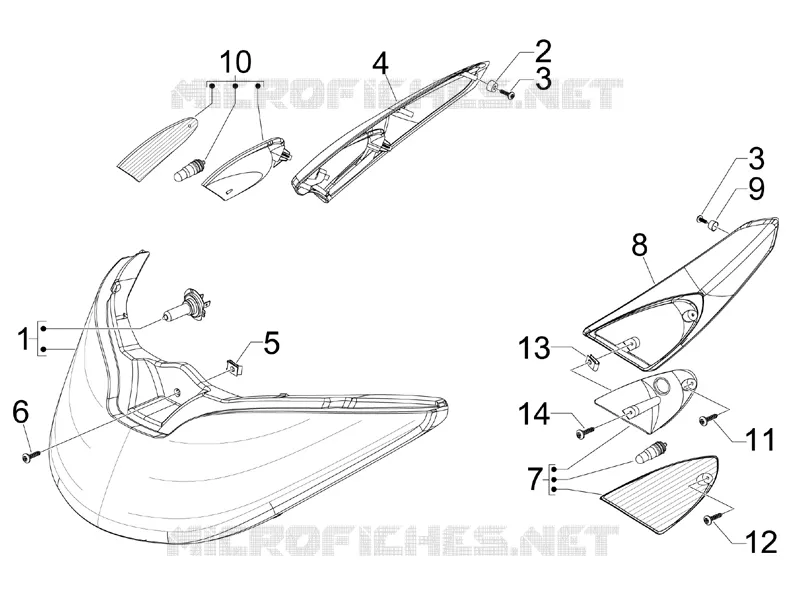 Eclairages avant - Clignotants PIAGGIO PIAGGIO-SCOOTER 250 X-EVO 2017  X Evo Euro 3