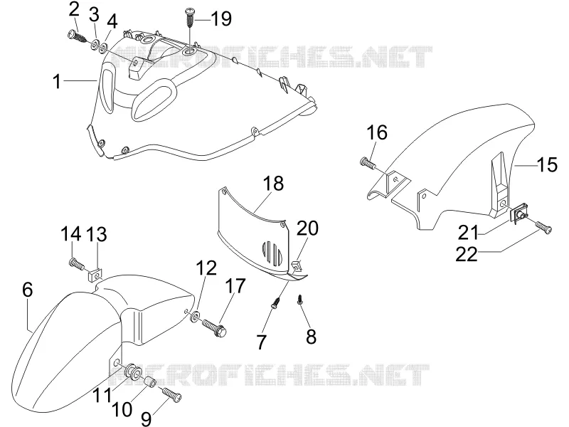 Logement roue - Garde boue PIAGGIO PIAGGIO-SCOOTER 250 X-EVO 2017  X Evo Euro 3