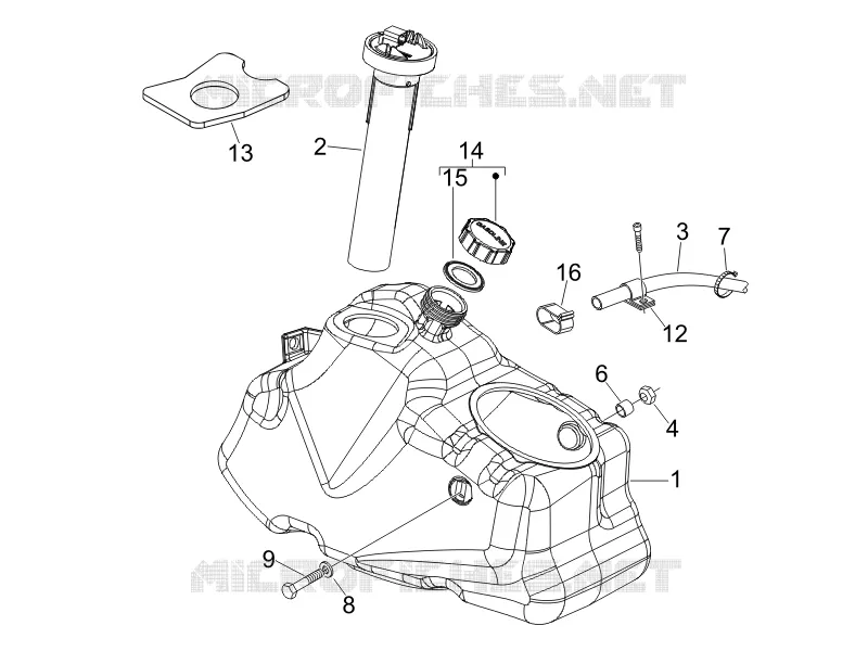 Réservoir carburant PIAGGIO PIAGGIO-SCOOTER 250 X-EVO 2017  X Evo Euro 3
