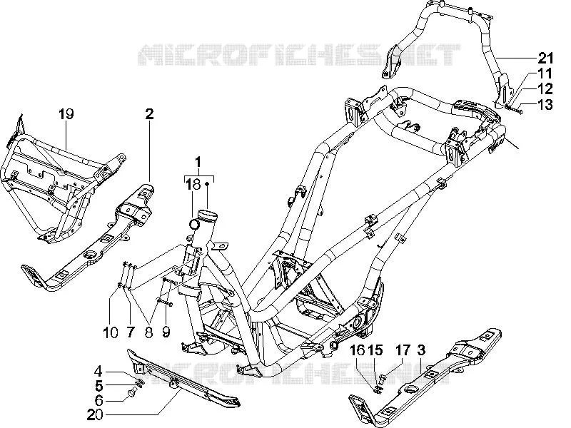 Châssis/coque PIAGGIO PIAGGIO-SCOOTER 250 X-EVO 2014  X Evo Euro 3