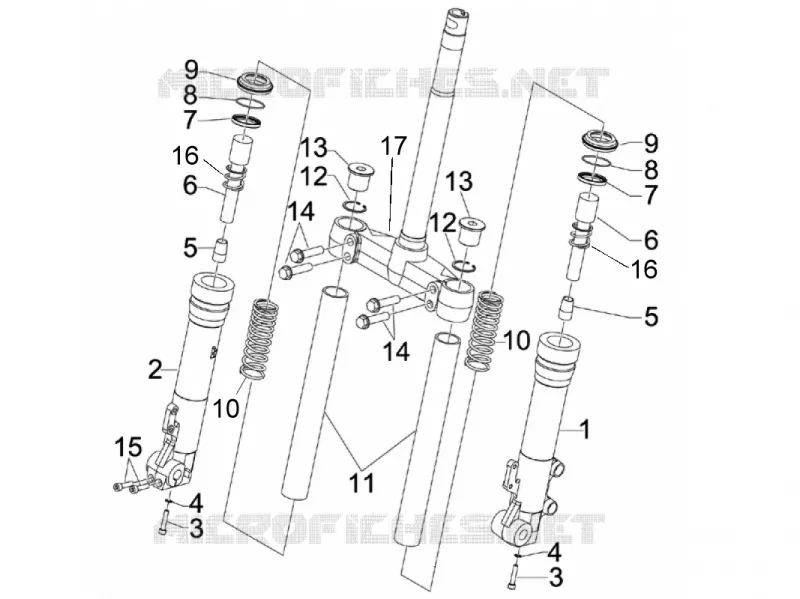 Composants de la fourche (Kayaba) PIAGGIO PIAGGIO-SCOOTER 250 X-EVO 2011  X Evo Euro 3