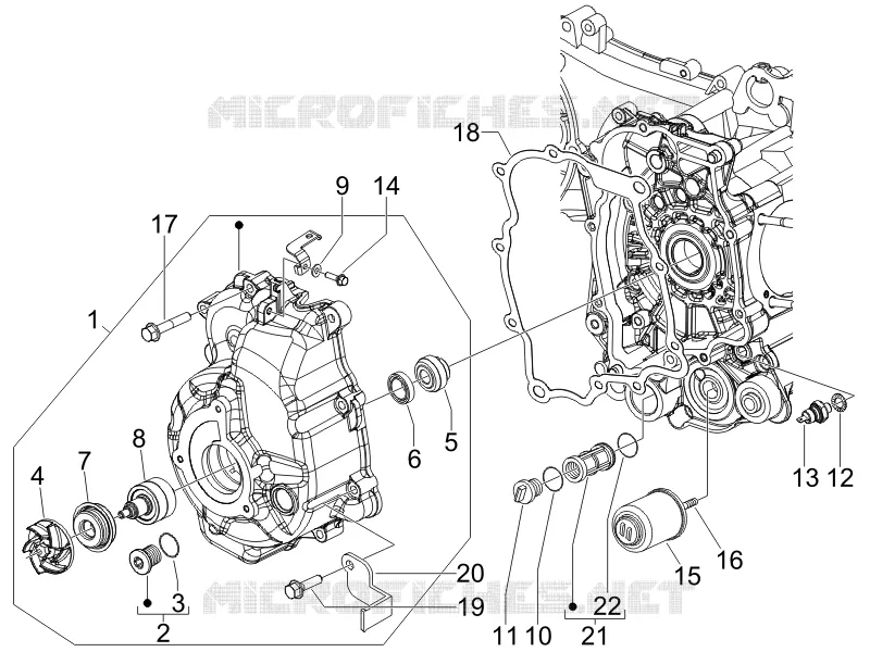 Couvercle volant magnetique - Filtre à huile PIAGGIO PIAGGIO-SCOOTER 250 X-EVO 2014  X Evo Euro 3