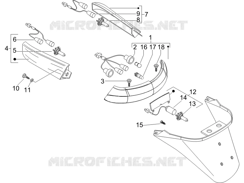 Eclairages arrière - Clignotants PIAGGIO PIAGGIO-SCOOTER 250 X-EVO 2008  X Evo Euro 3