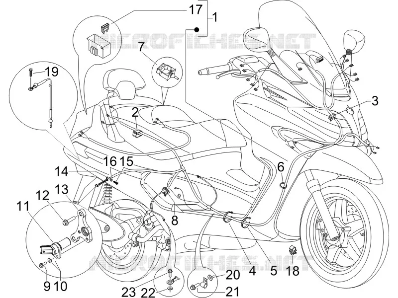 Faisceau de câbles principal PIAGGIO PIAGGIO-SCOOTER 250 X-EVO 2009  X Evo Euro 3
