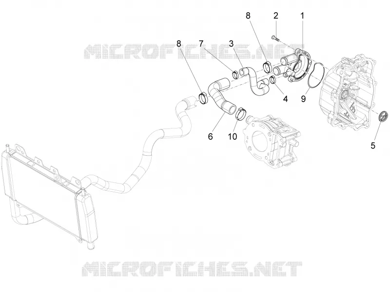 Pompe à eau PIAGGIO PIAGGIO-SCOOTER 250 X-EVO 2011  X Evo Euro 3