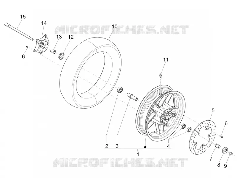 Roue avant PIAGGIO PIAGGIO-SCOOTER 250 X-EVO 2016  X Evo Euro 3