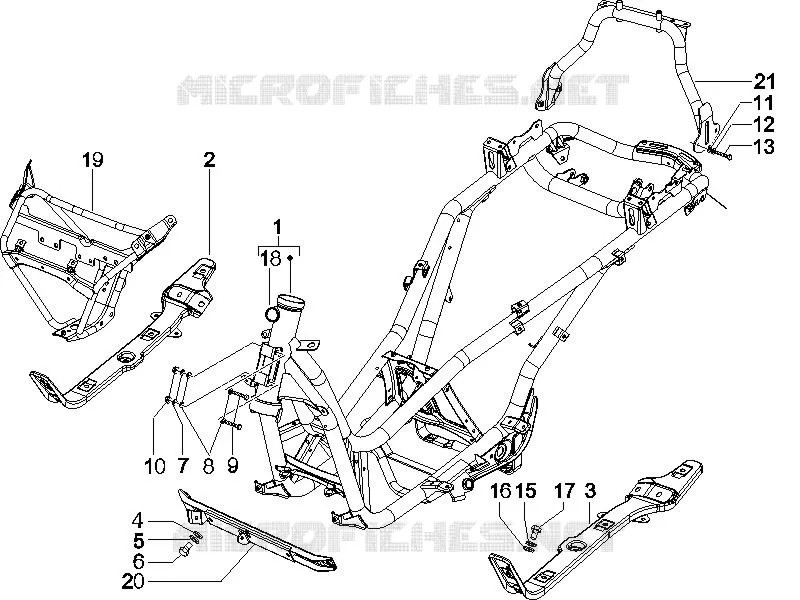 Châssis/coque PIAGGIO PIAGGIO-SCOOTER 400 X-EVO 2009  X Evo Euro 3