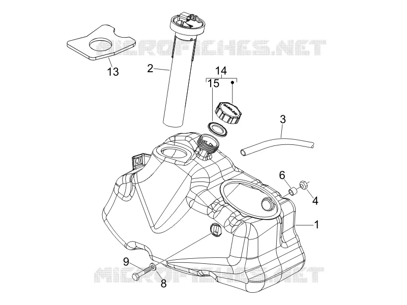 Réservoir carburant PIAGGIO PIAGGIO-SCOOTER 400 X-EVO 2007  X Evo Euro 3