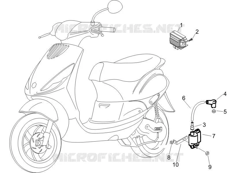 Régulateurs de tension - Centrales electroniques - Bobine H.T. PIAGGIO PIAGGIO-SCOOTER 100 ZIP 2006  Zip 4T