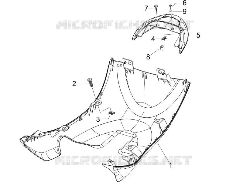 Couvertures laterales - Spoiler PIAGGIO PIAGGIO-SCOOTER 50 ZIP 2011  Zip 2T
