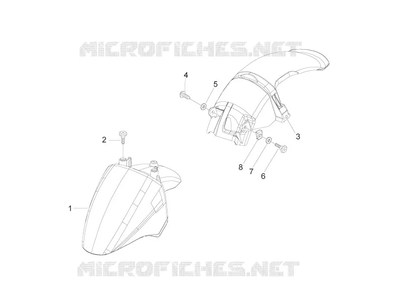 Logement roue - Garde boue PIAGGIO PIAGGIO-SCOOTER 50 ZIP 2010  Zip 2T