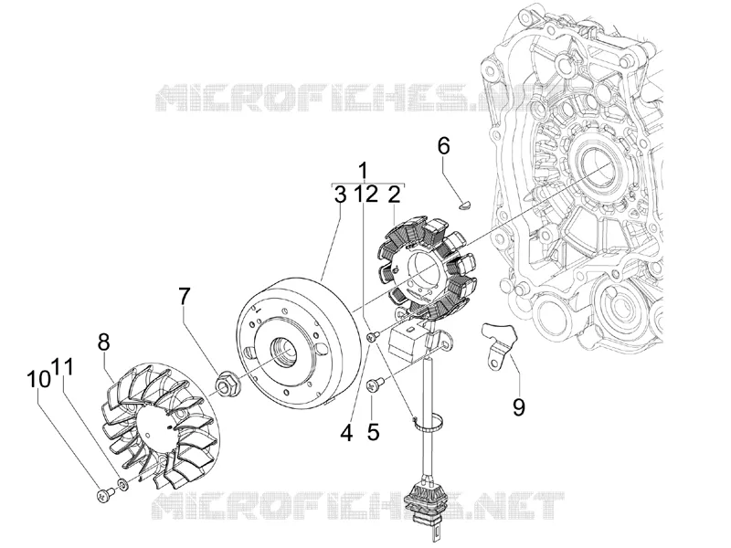 Volant magnetique PIAGGIO PIAGGIO-SCOOTER 50 ZIP 2014  Zip 2T