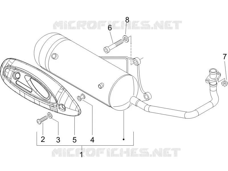Silencieux PIAGGIO PIAGGIO-SCOOTER 50 ZIP 2008  Zip 4T