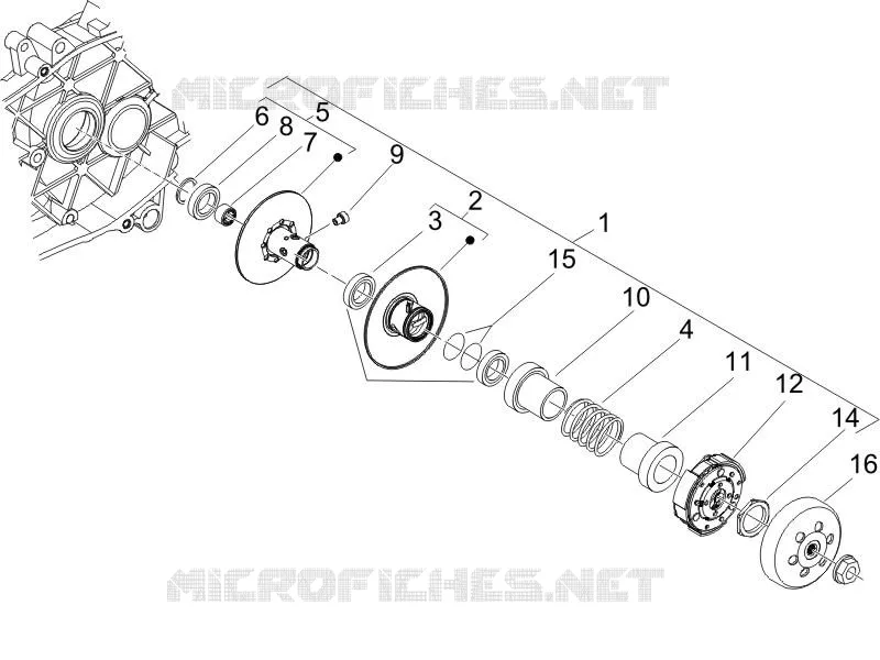 Poulie entrainee PIAGGIO PIAGGIO-SCOOTER 50 ZIP 2009  Zip 4T 25 Km-h