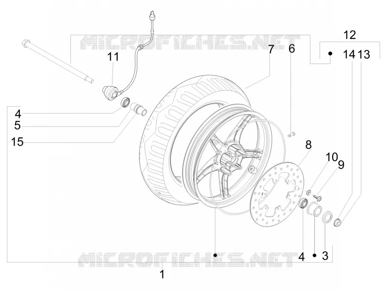 Roue avant PIAGGIO PIAGGIO-SCOOTER 50 ZIP 2013  Zip 4T 25 Km-h