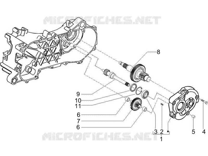 Ensemble réducteur PIAGGIO PIAGGIO-SCOOTER 50 ZIP 2009  Zip SP Euro 2