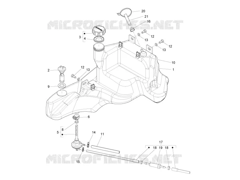Réservoir carburant PIAGGIO PIAGGIO-SCOOTER 50 ZIP 2010  Zip SP Euro 2