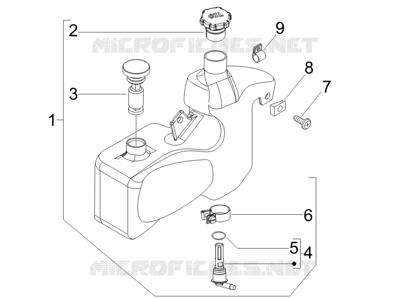 Réservoir huile PIAGGIO PIAGGIO-SCOOTER 50 ZIP 2008  Zip SP Euro 2