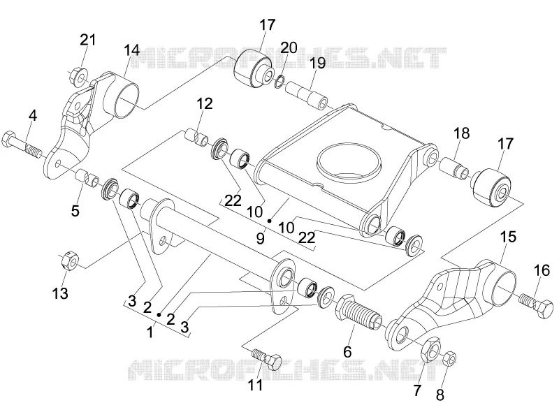 Bras oscillant GILERA GILERA-SCOOTER 500 FUOCO 2012  Fuoco E3