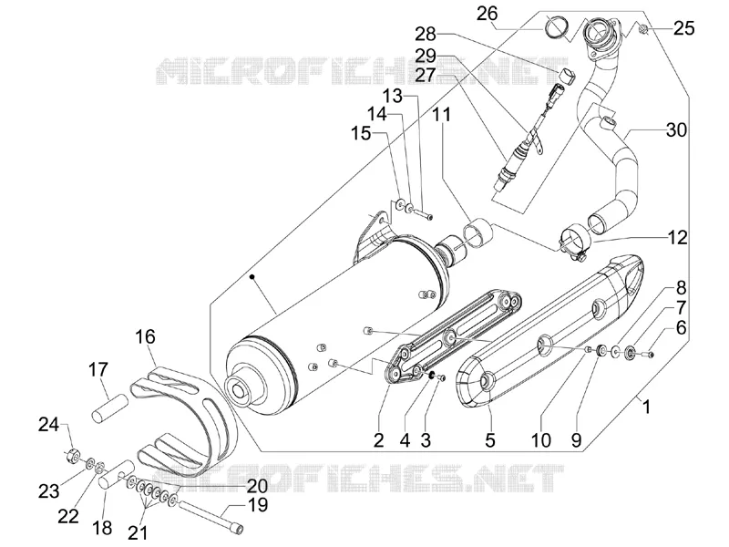 Silencieux GILERA GILERA-SCOOTER 500 FUOCO 2008  Fuoco E3