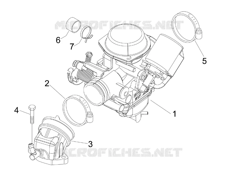 Carburateur complet - Raccord d'admission GILERA GILERA-SCOOTER 125 NEXUS 2007  Nexus E3