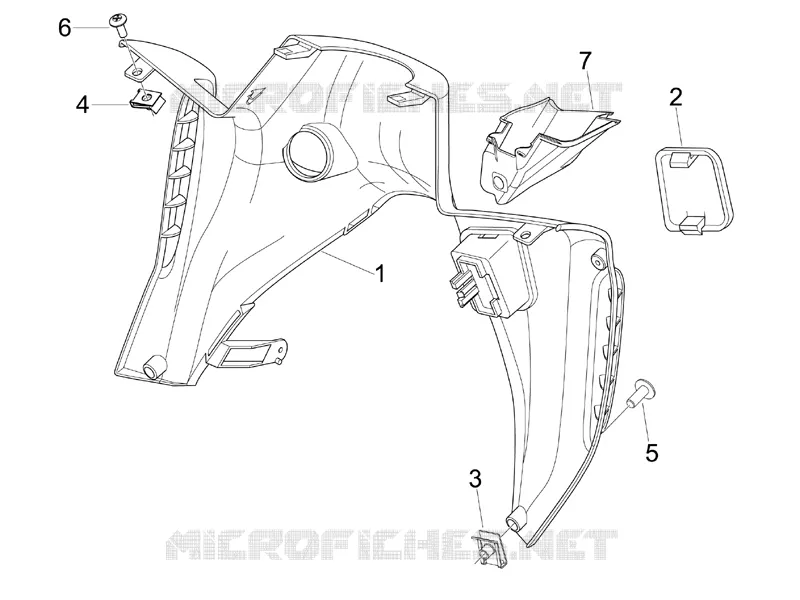 Coffre avant - Contre-tablier GILERA GILERA-SCOOTER 125 NEXUS 2007  Nexus E3