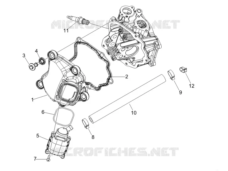 Couvercle culasse GILERA GILERA-SCOOTER 125 NEXUS 2008  Nexus E3