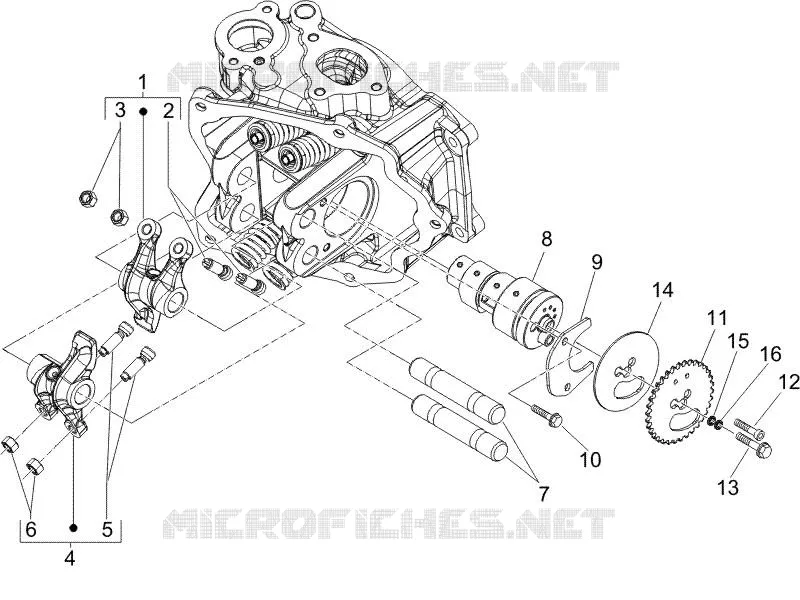 Groupe support balanciers GILERA GILERA-SCOOTER 125 NEXUS 2007  Nexus E3