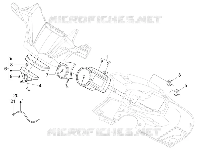 Groupe instruments - Cruscotto GILERA GILERA-SCOOTER 250 NEXUS 2006  Nexus E3