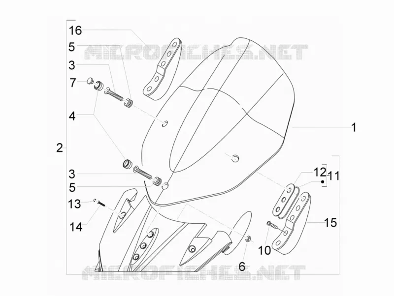 Pare-brise - Glaces GILERA GILERA-SCOOTER 250 NEXUS 2006  Nexus E3