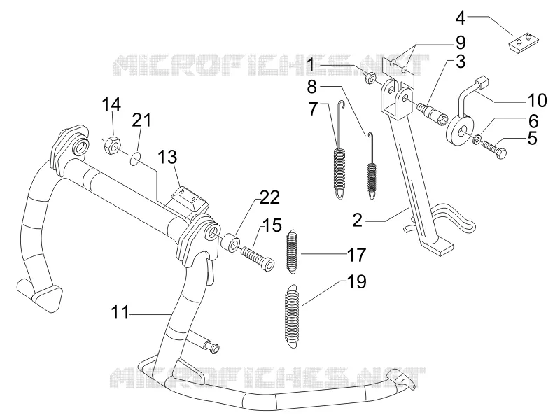 Béquille/s GILERA GILERA-SCOOTER 250 NEXUS 2007  Nexus E3
