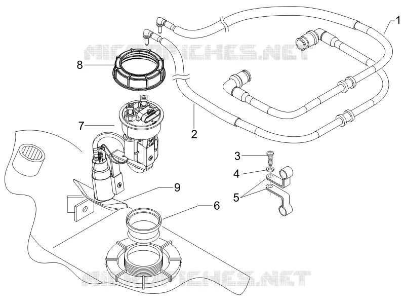 Instalation de l alimentation GILERA GILERA-SCOOTER 250 NEXUS 2007  Nexus -SP- E3