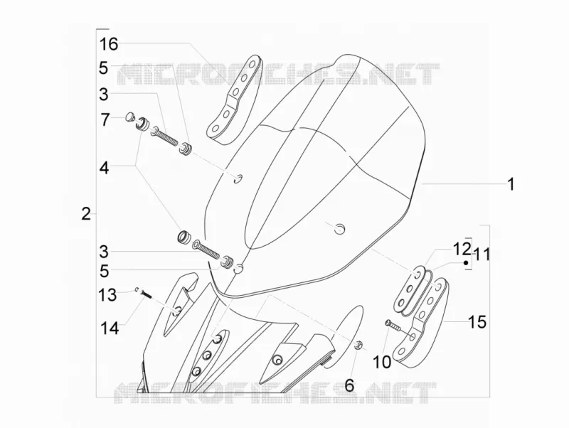 Pare-brise - Glaces GILERA GILERA-SCOOTER 250 NEXUS 2007  Nexus -SP- E3