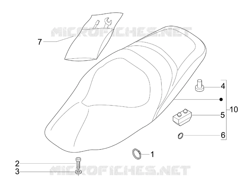 Selle/sieges GILERA GILERA-SCOOTER 250 NEXUS 2006  Nexus -SP- E3