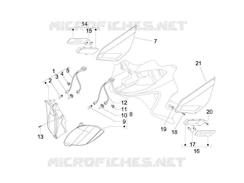 Eclairages avant - Clignotants GILERA GILERA-SCOOTER 300 NEXUS 2008  Nexus ie E3