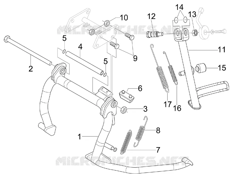 Béquille/s GILERA GILERA-SCOOTER 300 NEXUS 2009  Nexus ie E3