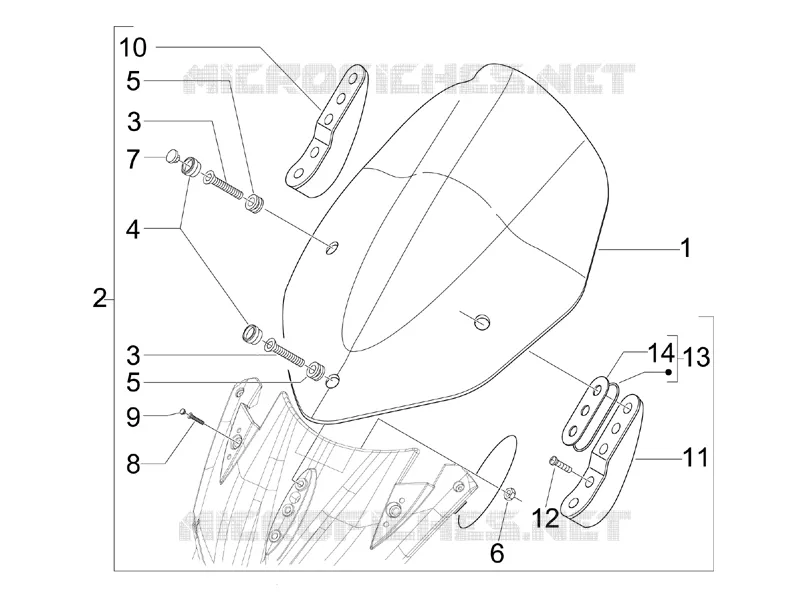 Pare-brise - Glaces GILERA GILERA-SCOOTER 300 NEXUS 2011  Nexus ie E3