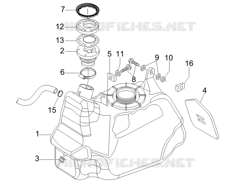 Réservoir carburant GILERA GILERA-SCOOTER 500 NEXUS 2006  Nexus E3